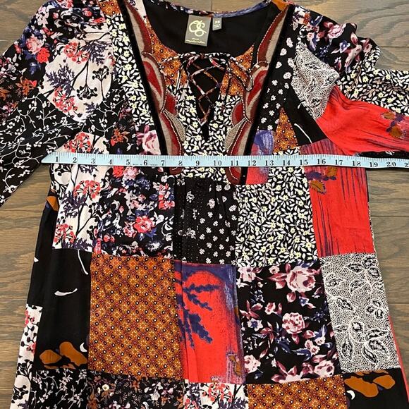 Anthropologie Arcata Patchwork Pattern Dress by One September Size XS - Picture 7 of 9